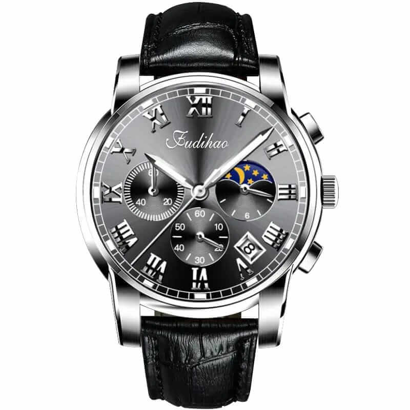 silver crest executive moonphase watch