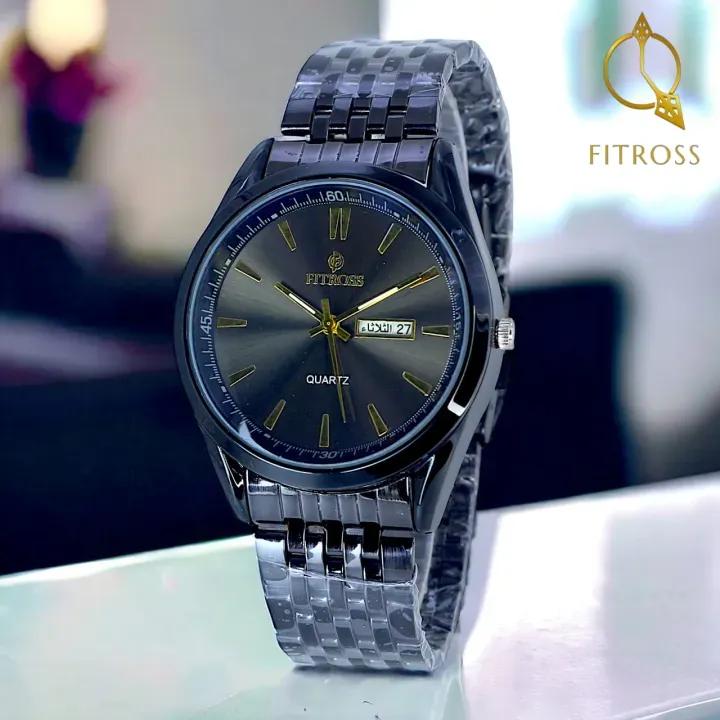 🖤 Fitross Premium Black Chain Watch