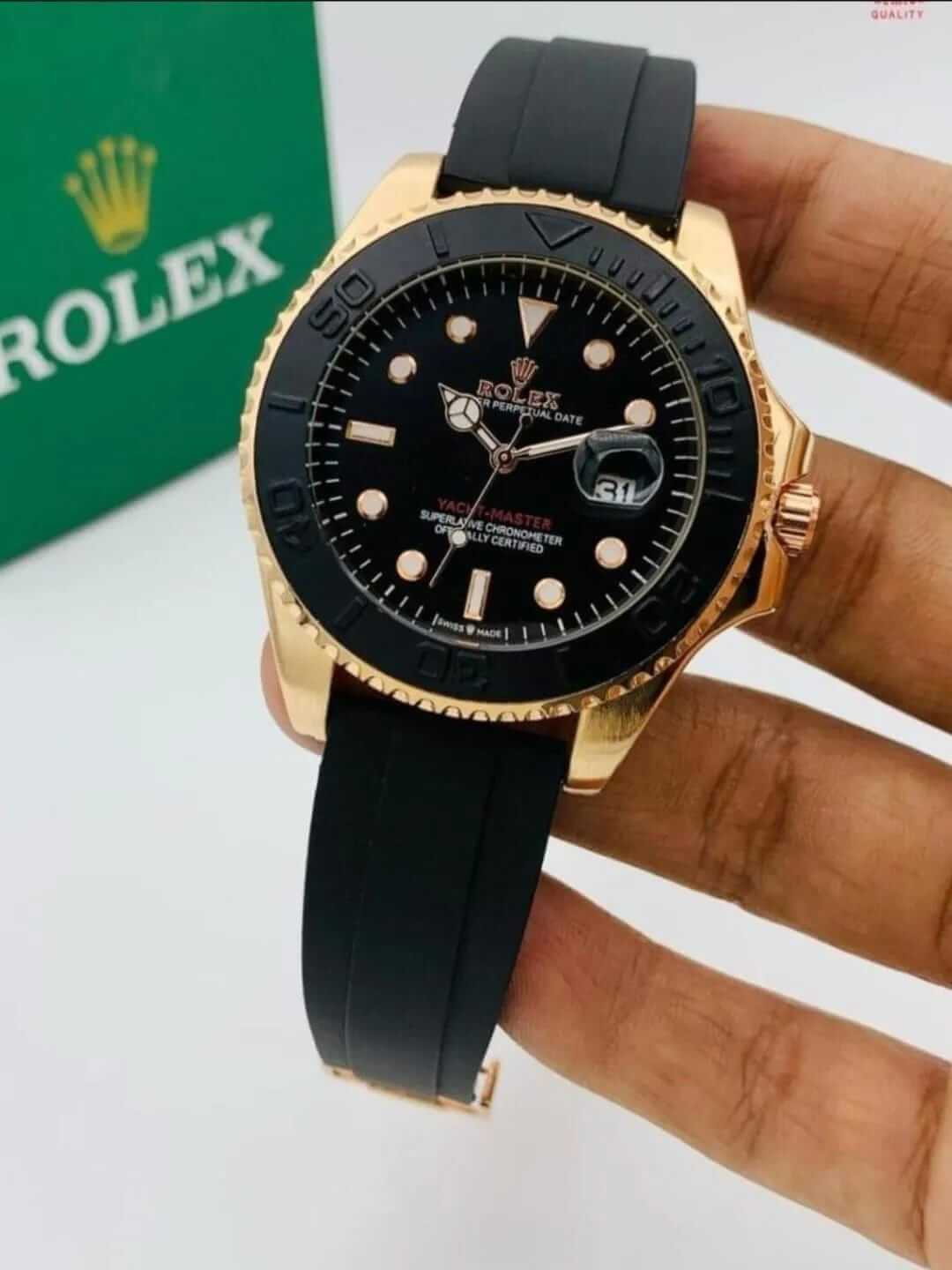 Royal Noir Gold Watch – Premium Black & Gold Luxury Timepiece for Men