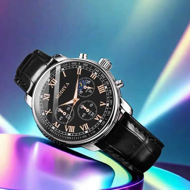 ROYAL NOIR – Classic Moonphase Watchmen's moonphase watch