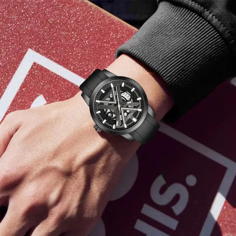 Shadow X Skeleton Watch – Premium Men's Luxury Rubber Strap Watch